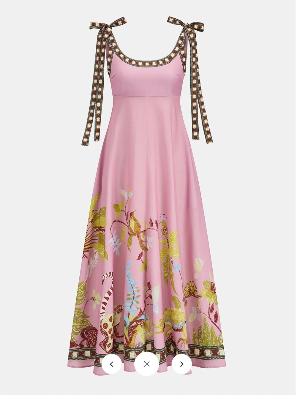 NWT Commense Tie Strap Printed Maxi Dress Sz S